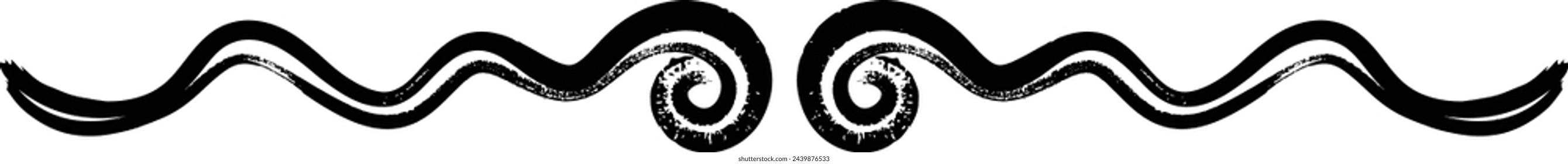 Grunge dibujado a mano, divisor icono vector ilustración elemento de diseño para plantilla de diseño