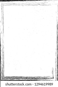 Hand drawn grunge frame. Rectangular textured border with copy space for social media story or post layout. Easy to edit vector template for your design. 