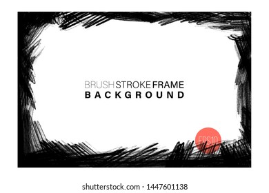 Hand drawn grunge frame rectangular shape. Black paint strokes as graphic resources. Ink brush painted backdrop with copy space. Hand drawn grunge frame rectangular shape. Black paint strokes as graphic resources. Ink brush painted backdrop with copy space.