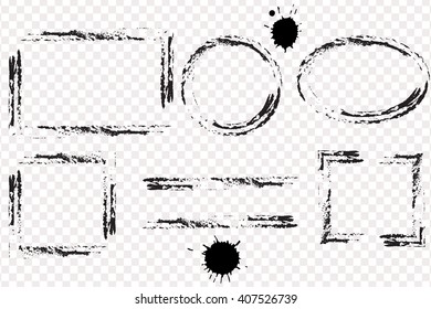 Hand drawn grunge frame text.. Grunge Brush Stroke . Vector Brush Stroke . Distressed Brush Stroke . Black Brush Stroke . Modern Textured Brush Stroke . Dry Brush Stroke . Ink Brash. Vector Art Brush