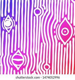 Hand drawn grunge gradient texture. Artistic illustration of rough graphic pattern, ethnic abstract lines, tribal ink symbols. Vector image