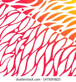 Hand drawn grunge gradient texture. Artistic illustration of rough graphic pattern, ethnic abstract lines, tribal ink symbols. Vector image