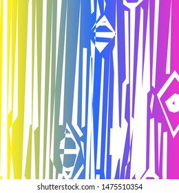 Hand drawn grunge gradient texture. Artistic illustration of rough graphic pattern, ethnic abstract lines, tribal ink symbols. Vector image