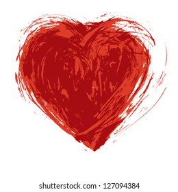 Hand drawn grunge heart