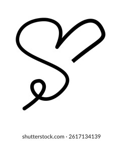 Hand drawn grunge heart on isolated white background. Love sign set. Unique sign for design. Black and white illustration. Doodle for flyers, greeting cards and banners