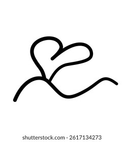Hand drawn grunge heart on isolated white background. Love sign set. Unique sign for design. Black and white illustration. Doodle for flyers, greeting cards and banners