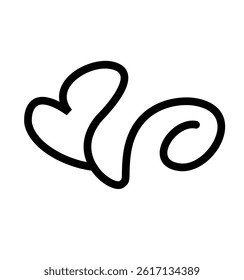 Hand drawn grunge heart on isolated white background. Love sign set. Unique sign for design. Black and white illustration. Doodle for flyers, greeting cards and banners