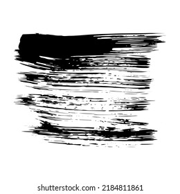 Hand drawn grunge ink brush stroke. Dirty black texture for paint, backdrop, banner, design. Vector illustration of creative art