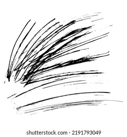 Hand drawn grunge ink brush stroke. Dirty black texture for paint, backdrop, banner, design. Vector illustration of creative art