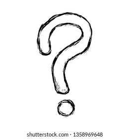 Hand drawn grunge questions mark Vector illustration