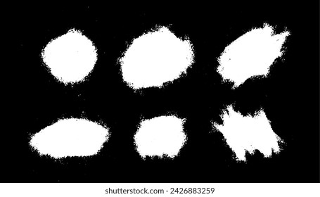 hand drawn grunge rough texture brush stroke in set vector