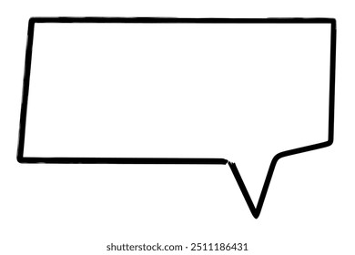 Dibujado a mano burbuja de discurso grunge, garabato globo de pensamiento