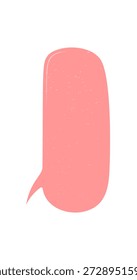 Handgezeichnete farbige Sprechblase in einem organischen Rechteck Form Aufkleber. Rough rosa Aufkleber mit Textur fügt ein spielerisches Chat-und Message-Element, ideal für die Kommunikation, Kommentar, oder moderne Label-Nutzung.