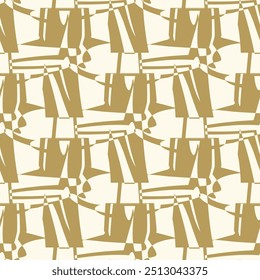 Dibujado a mano estilo grunge tejido sin patrón. textura de mimbre de Vector. Impresión geométrica simple. Impresión moderna para la materia textil, tela, Fondo de pantalla, envoltura, scrapbook y embalaje