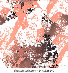 Hand Drawn Grunge Surface. Chalk Coal and Paint Print. Seamless Pattern. Splash Print. Artistic Trending Black and White Watercolor Overlay Surface. Abstract Brush Vector illustration.