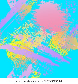Superficie de Grunge dibujada a mano. Marca la impresión de carbón y pintura. Patrón sin inconvenientes. Motif. Tendencias artísticas de salpicaduras de verano. Superficie de color de agua negro y blanco. Resumen de la ilustración del vector de pincel.