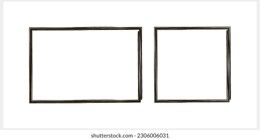 Hand drawn grunge template Frame clipart Vector stock illustration EPS 10