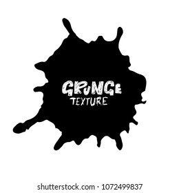 Hand drawn grunge texture. Abstract ink drops background. Black and white grunge illustration. Vector watercolor artwork pattern.