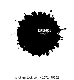 Hand drawn grunge texture. Abstract ink drops background. Black and white grunge illustration. Vector watercolor artwork pattern.