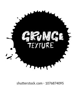 Hand drawn grunge texture. Abstract ink drops background. Black and white grunge illustration. Vector watercolor artwork pattern.