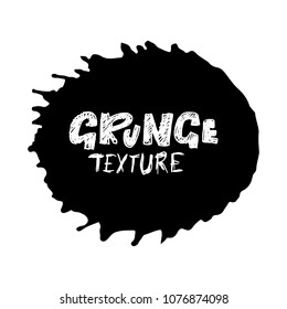 Hand drawn grunge texture. Abstract ink drops background. Black and white grunge illustration. Vector watercolor artwork pattern.