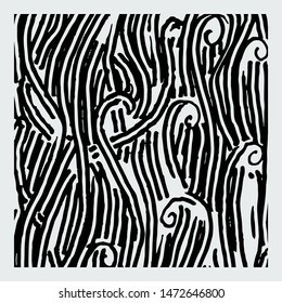 Hand drawn grunge texture. Artistic illustration of rough graphic pattern, ethnic abstract lines, tribal ink symbols. Vector image