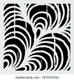 Hand drawn grunge texture. Artistic illustration of rough graphic pattern, ethnic abstract lines, tribal ink symbols. Vector image