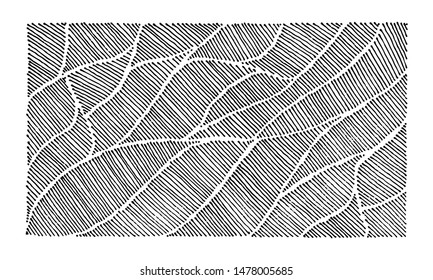 Hand drawn grunge texture. Artistic illustration of rough graphic pattern, ethnic abstract line, tribal ink symbol. Vector image
