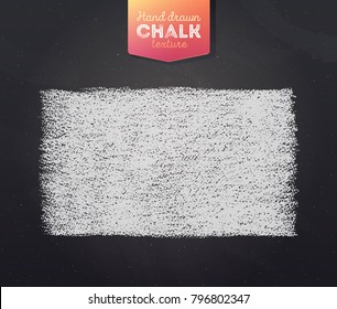 Hand drawn grunge texture created with chalk and charcoal. Chalk banner on black board.  Vector illustration.