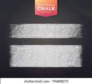 Hand drawn grunge texture created with chalk and charcoal. Chalk banners on black board.  Vector illustration.