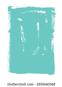 Hand drawn grunge turquoise gouache painting. Background and texture for banner and card design. Paint strokes. Abstract painting. Brush texture.