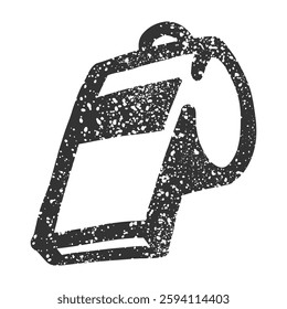 Hand drawn grunge whistle icon graffiti