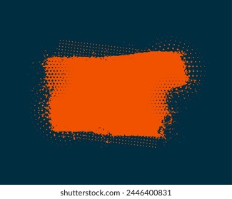 hand drawn grungy roller texture background with halftone effect vector