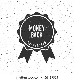Hand drawn guaranteed badge and logo. Hand drawn badge vector illustration.