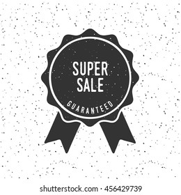 Hand drawn guaranteed badge and logo. Hand drawn badge vector illustration.