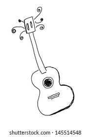 Hand drawn guitar