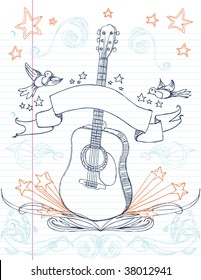 hand drawn guitar