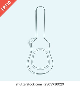 gráfico de guitarra dibujado a mano diseño de icono vector ilustración aislada moderna