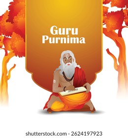 Hand drawn guru purnima celebration background