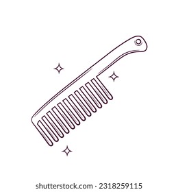 Hand Drawn Hair Comb. Doodle Vector Sketch Illustration