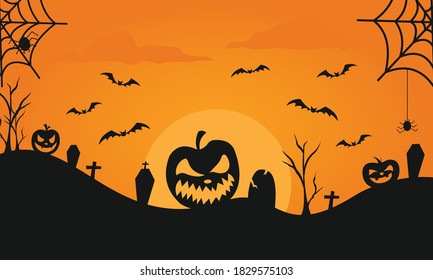 Hand drawn halloween background Vector