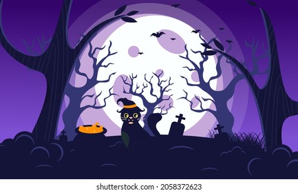 Hand drawn halloween background vector