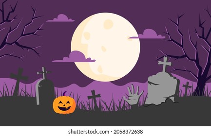 Vector de fondo de halloween dibujado a mano