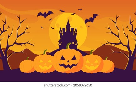 Vector de fondo de halloween dibujado a mano