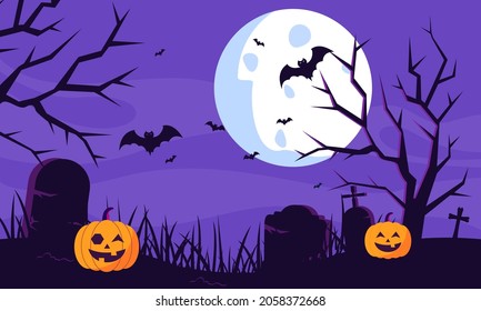 Vector de fondo de halloween dibujado a mano