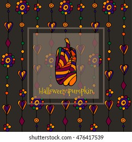hand drawn Halloween background. Vector