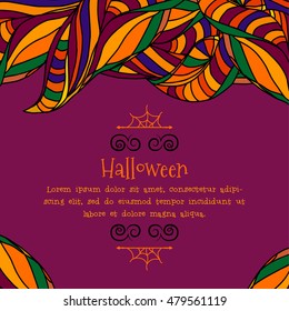 hand drawn Halloween background. Vector