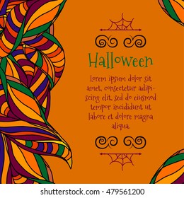 hand drawn Halloween background. Vector