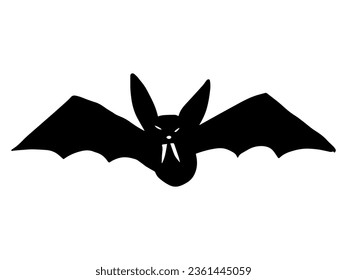 Hand Drawn Halloween Bat Silhouette