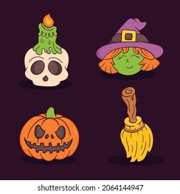 Hand Drawn Halloween Element Collection